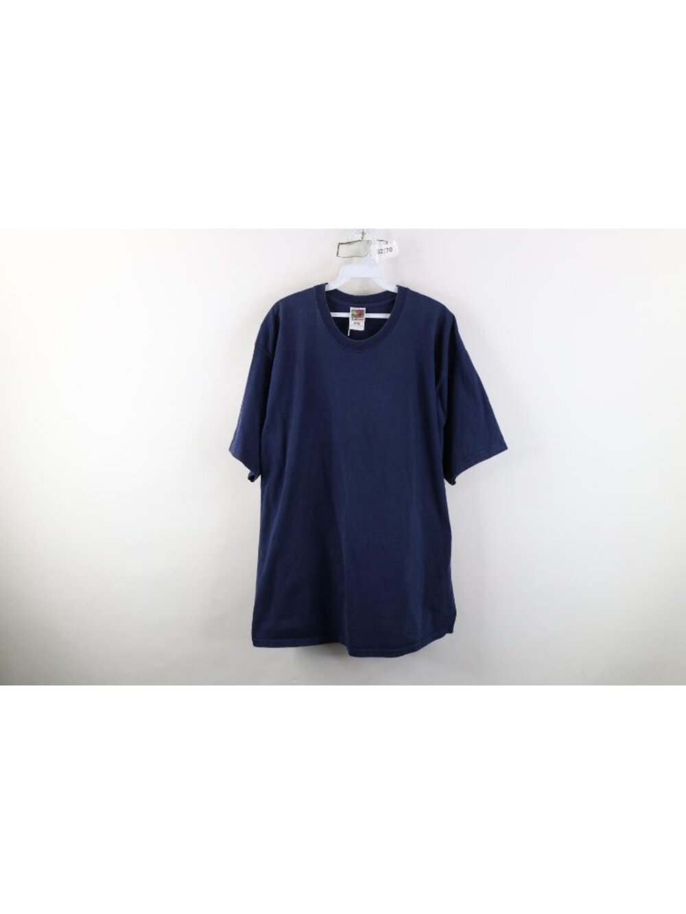 Vintage 90s Streetwear Mens Size XL Blank Heavyweight Cotton T-Shirt Navy Blue